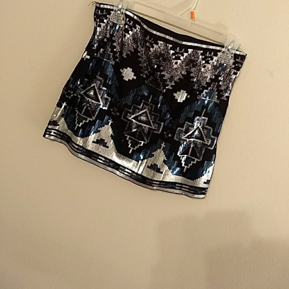 Sequin mini skirt
